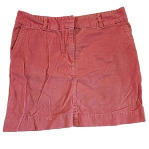 Vineyard Vines Corduroy Fall Mini Skirt Women's Size 10 Coral Cotton Casual